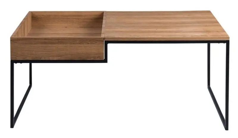 Журнальный столик Mirjan24 Lopir/Benno (Brown Oak/Black) - 3