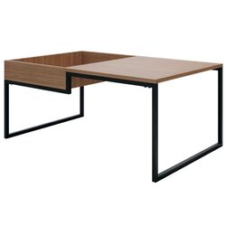 Журнальный столик Mirjan24 Lopir/Benno (Brown Oak/Black)