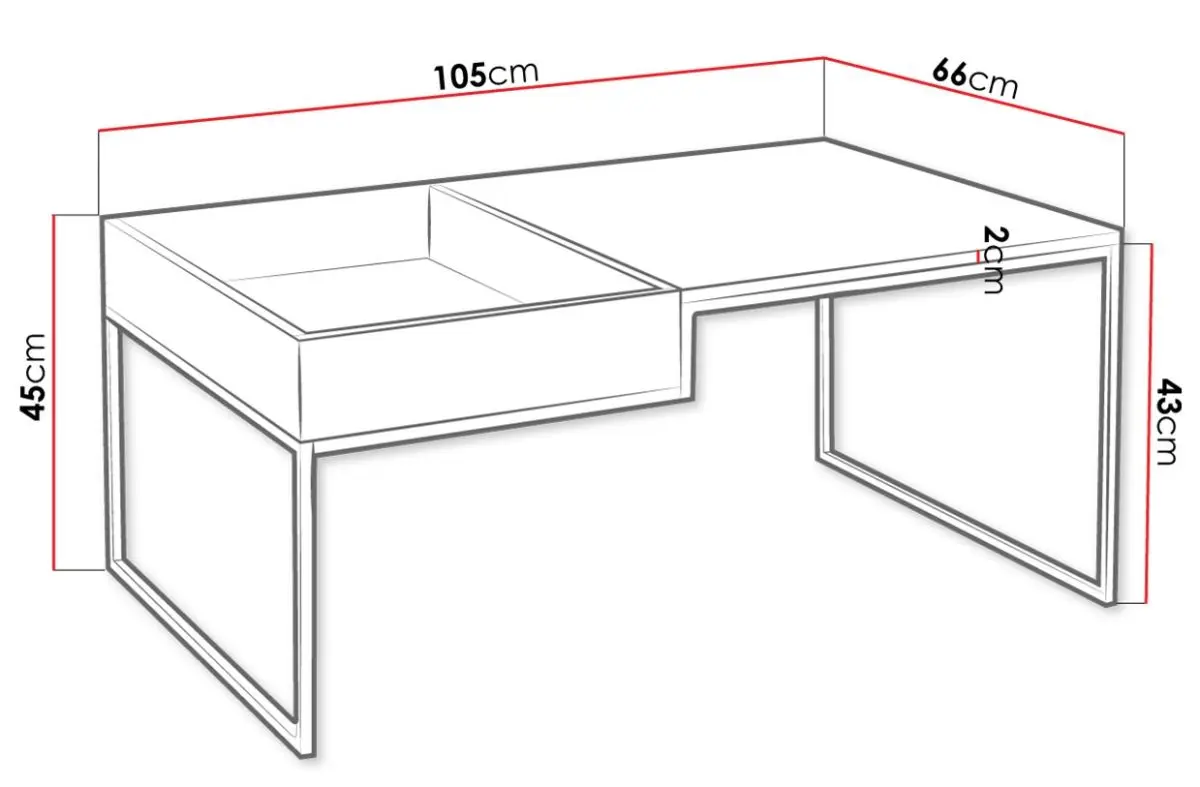 Журнальный столик Mirjan24 Lopir/Benno (Brown Oak/Black) - 5