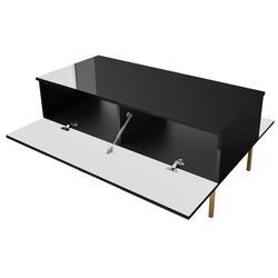 Журнальный столик Mirjan24 Madrielle 120/Exito 120 (Black/Black Gloss) Thumb