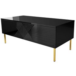 Журнальный столик Mirjan24 Madrielle 120/Exito 120 (Black/Black Gloss)