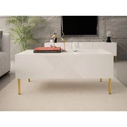 Журнальный столик Mirjan24 Madrielle 120/Exito 120 (White/White Gloss) Thumb