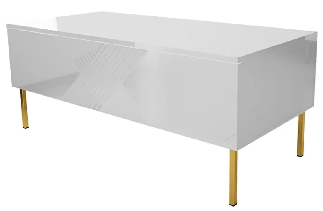 Журнальный столик Mirjan24 Madrielle 120/Exito 120 (White/White Gloss)
