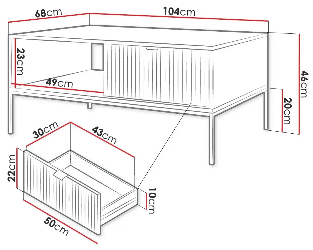 Журнальный столик Mirjan24 Mijano ML104/Nova L104 (Black) - 4