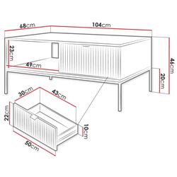 Журнальный столик Mirjan24 Mijano ML104/Nova L104 (Gray) Thumb
