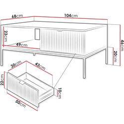 Журнальный столик Mirjan24 Mijano ML104/Nova L104 (White) Thumb