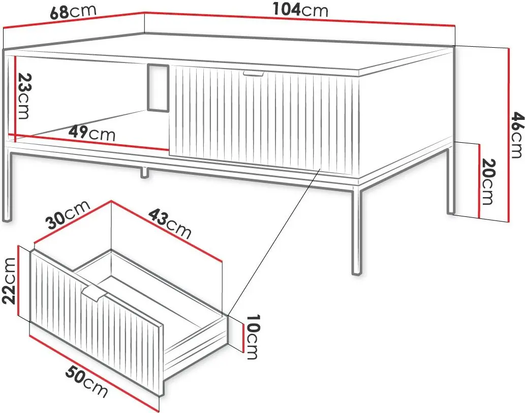 Журнальный столик Mirjan24 Mijano ML104/Nova L104 (White) - 6