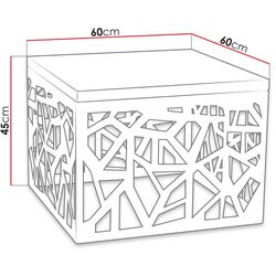 Masa pentru reviste Mirjan24 Mistal/Palis (Black/White Gloss) Thumb