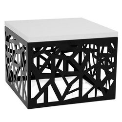 Masa pentru reviste Mirjan24 Mistal/Palis (Black/White Gloss)