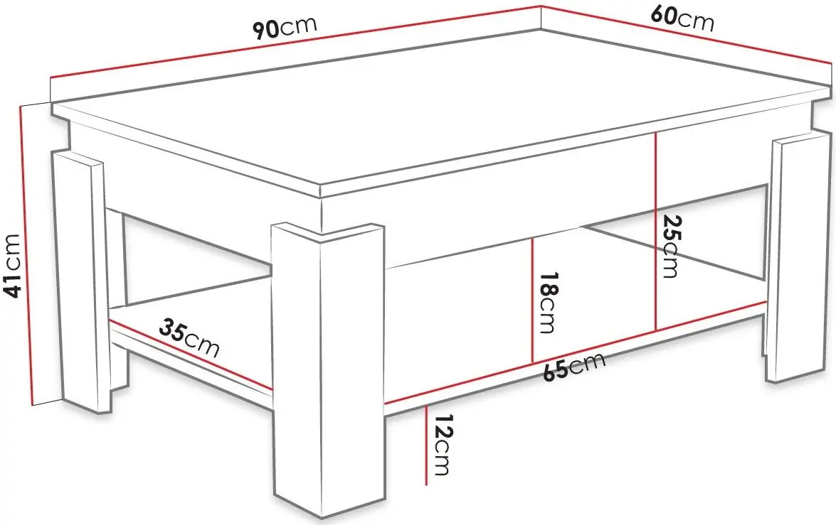 Журнальный столик Mirjan24 Monictru/Tim II (Concrete/White) - 3