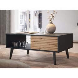 Журнальный столик Mirjan24 Mostero MSL104/Willow (Artisan Oak/Black)