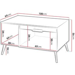 Журнальный столик Mirjan24 Motez/Dazel (Gray/Black) Thumb