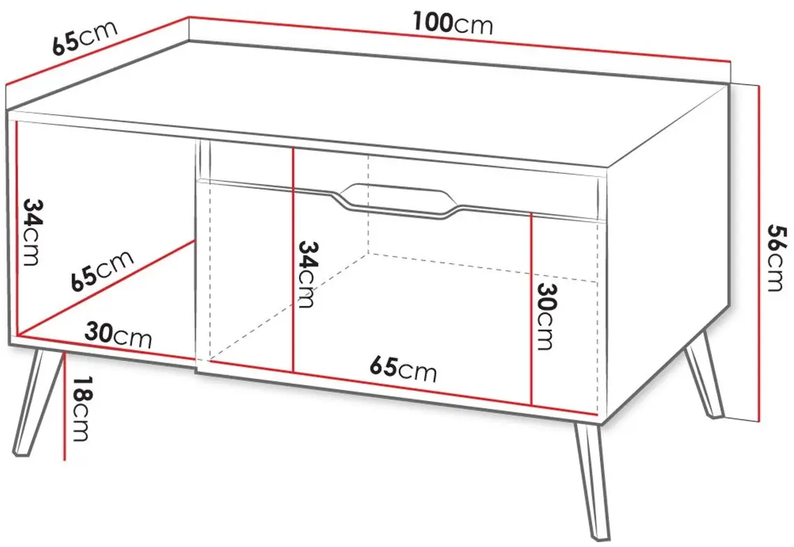 Журнальный столик Mirjan24 Motez/Dazel (Gray/Black) - 2