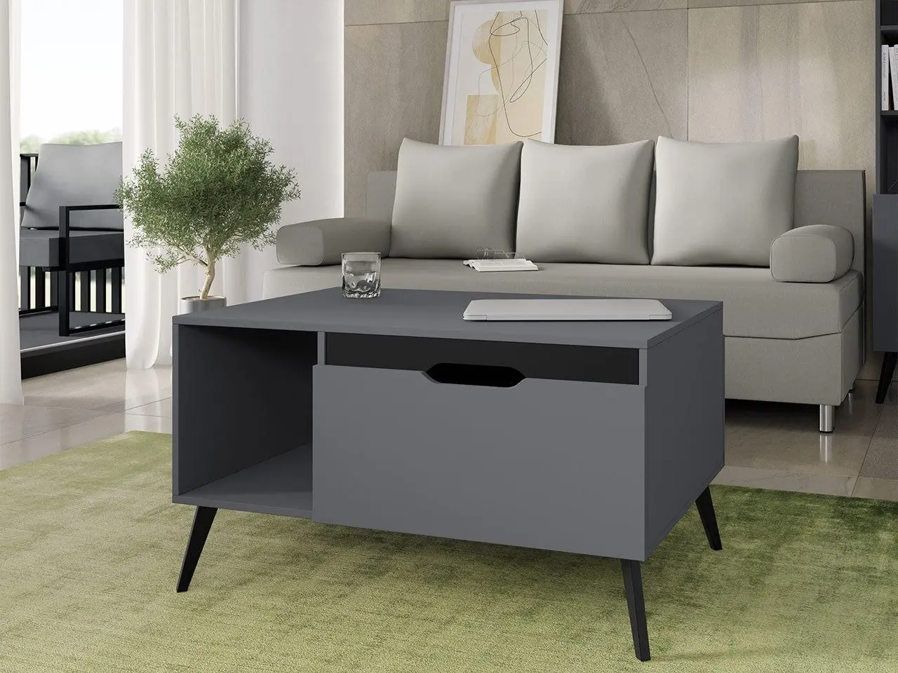 Журнальный столик Mirjan24 Motez/Dazel (Gray/Black)