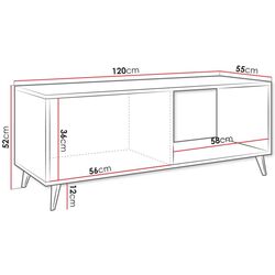 Журнальный столик Mirjan24 Oksawi 1K/Ovessi 1K (Artisan Oak/Black) Thumb