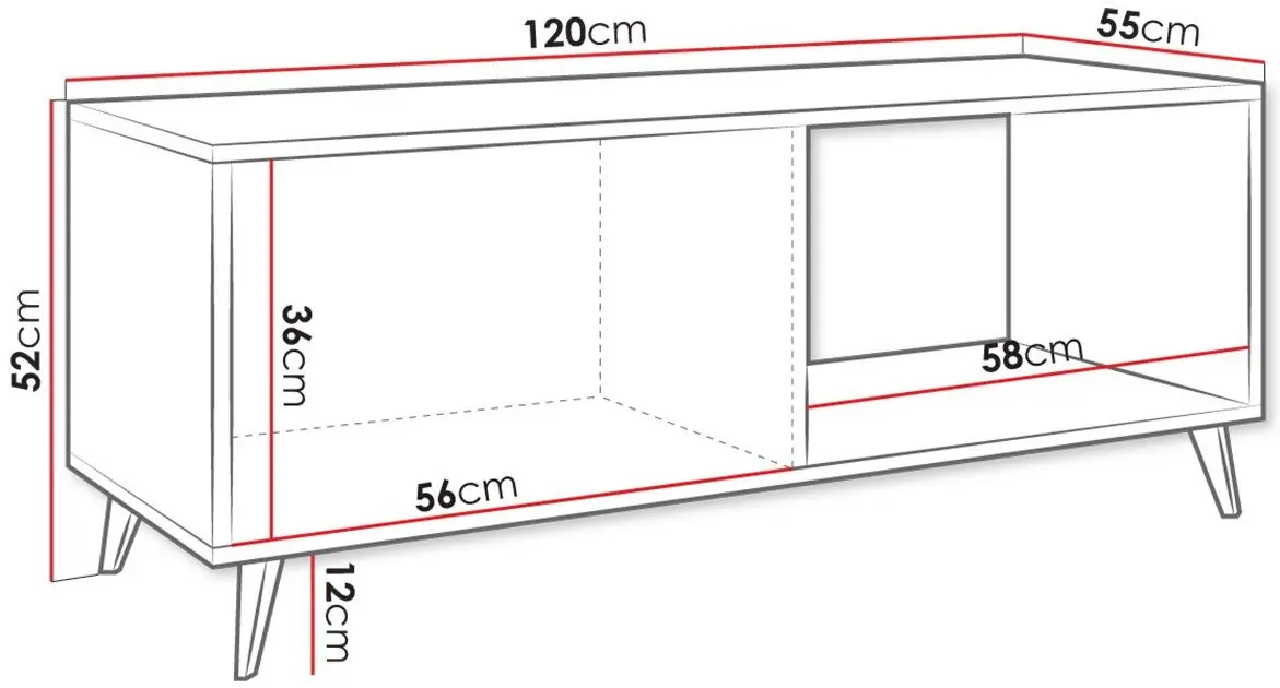 Журнальный столик Mirjan24 Oksawi 1K/Ovessi 1K (Artisan Oak/Black) - 2