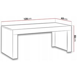 Masa pentru reviste Mirjan24 Poker PK1/Deko (White/White Gloss) Thumb