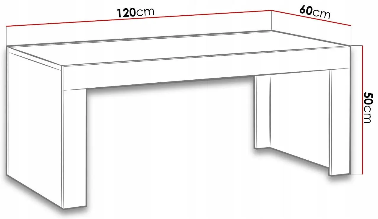 Masa pentru reviste Mirjan24 Poker PK1/Deko (White/White Gloss) - 2