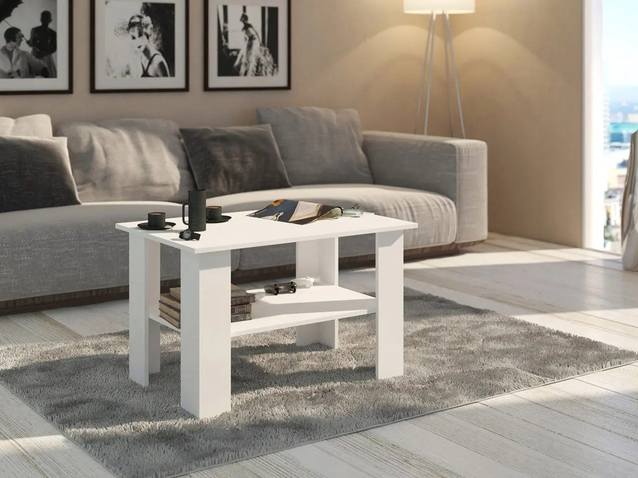 Журнальный столик Mirjan24 Pudous/Saturis (White) - 2