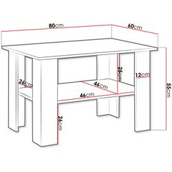 Журнальный столик Mirjan24 Pudous/Saturis (White) Thumb