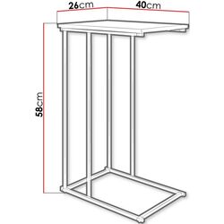 Журнальный столик Mirjan24 Runoya/Carlo 40x26 (Black) Thumb