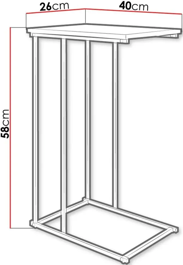 Журнальный столик Mirjan24 Runoya/Carlo 40x26 (Black/Natural) - 4