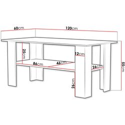 Журнальный столик Mirjan24 Sopuni/Solasten (White) Thumb