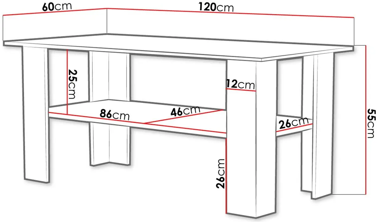 Журнальный столик Mirjan24 Sopuni/Solasten (White) - 2