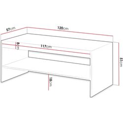Masa pentru reviste Mirjan24 Tilderi Grey/Vamos (Anthracite) Thumb