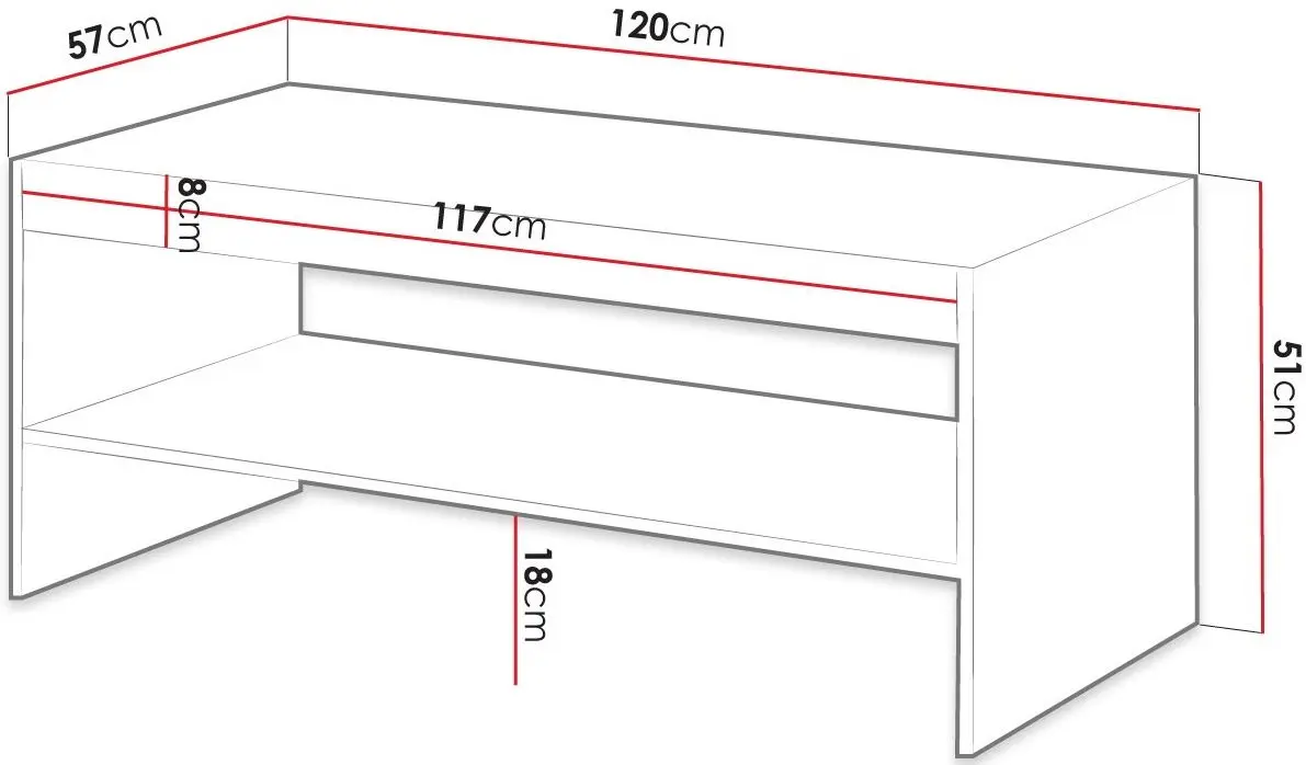 Masa pentru reviste Mirjan24 Tilderi Grey/Vamos (Anthracite) - 2