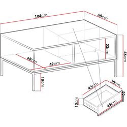 Журнальный столик Mirjan24 Tonkor TL104/Mono ML104 (Beige) Thumb