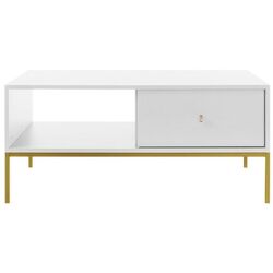 Журнальный столик Mirjan24 Tonkor TL104/Mono ML104 (White/Gold) Thumb