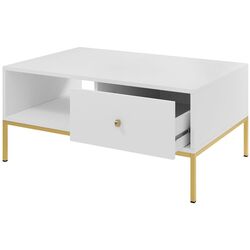 Журнальный столик Mirjan24 Tonkor TL104/Mono ML104 (White/Gold) Thumb