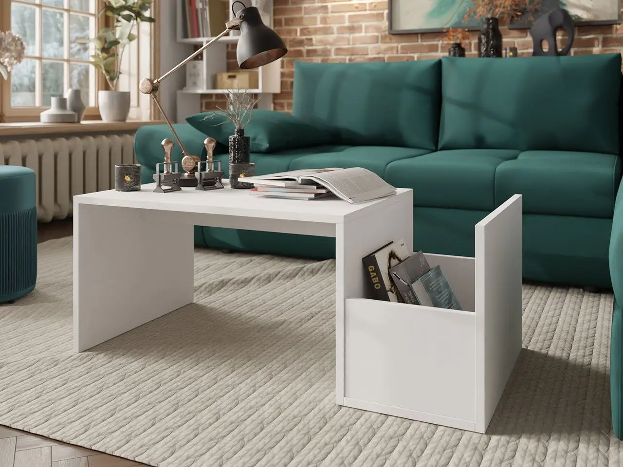 Журнальный столик Mirjan24 Wadasa/Wentar (White) - 2