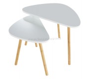 Set mese pentru reviste Mobhaus Bismak (White/Natural)