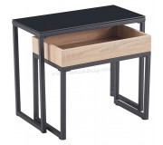 Set mese pentru reviste Mobhaus Dagor (Black/Oak)