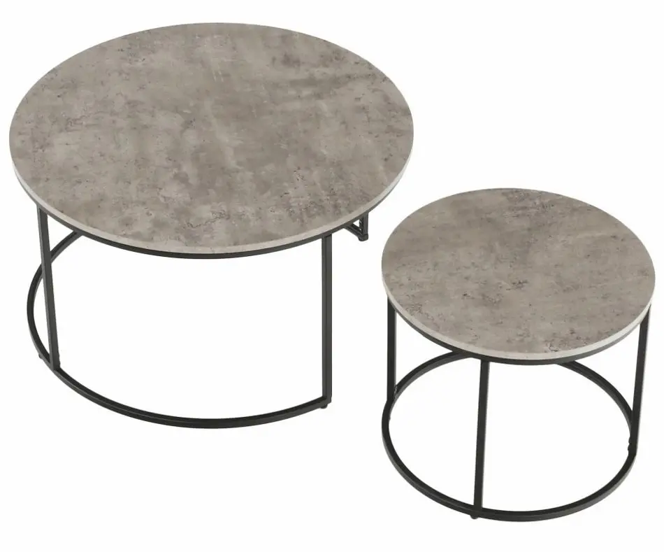 Set mese pentru reviste Mobhaus Iklin (Concrete/Black)