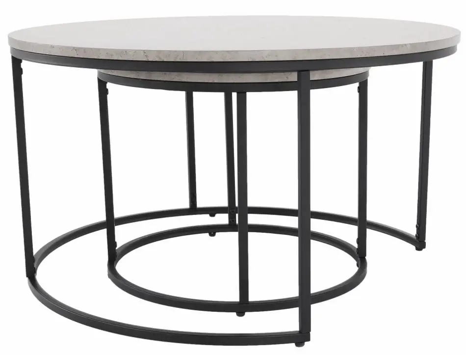 Set mese pentru reviste Mobhaus Iklin (Concrete/Black)