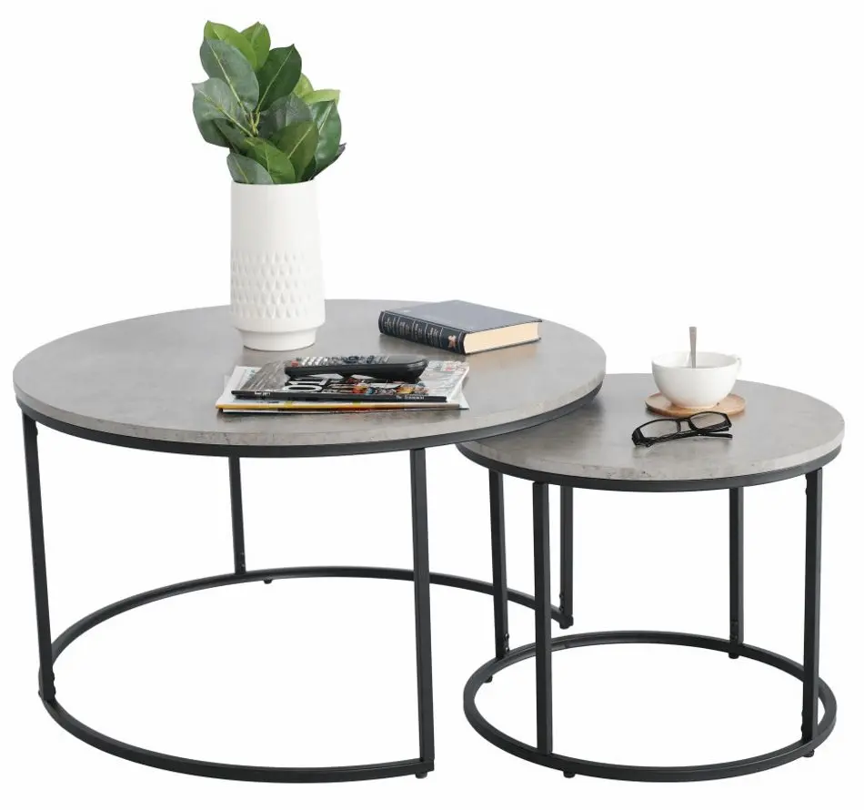 Set mese pentru reviste Mobhaus Iklin (Concrete/Black)