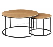 Set mese pentru reviste Mobhaus Iklin (Oak/Black)