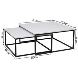 Set mese pentru reviste Mobhaus Kastler Typ 1 (White/Black) Thumb