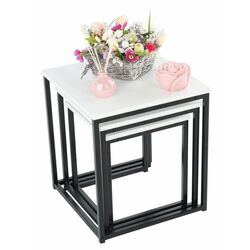 Set mese pentru reviste Mobhaus Kastler Typ 3 (White Mat/Black) Thumb