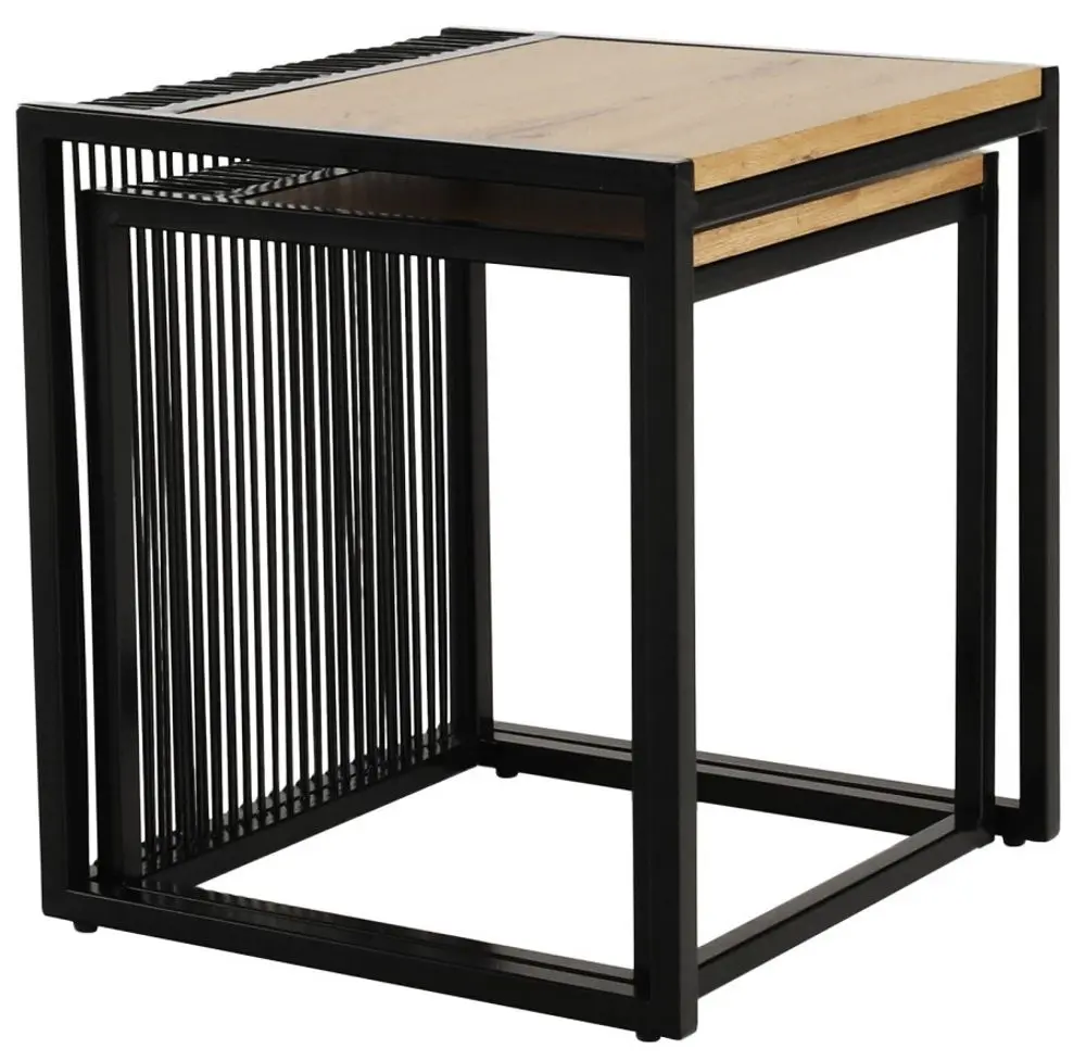 Set mese pentru reviste Mobhaus Rimbo (Oak/Black)