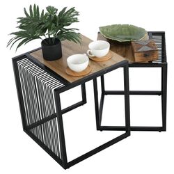 Set mese pentru reviste Mobhaus Rimbo (Oak/Black) Thumb