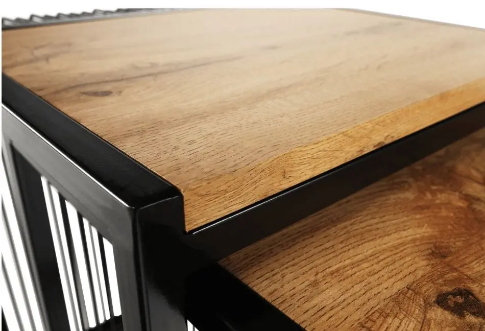 Set mese pentru reviste Mobhaus Rimbo (Oak/Black)