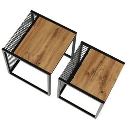 Set mese pentru reviste Mobhaus Rimbo (Oak/Black) Thumb