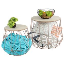 Набор журнальных столиков Mobhaus Dalux (Natural/Copper)