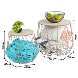 Набор журнальных столиков Mobhaus Dalux (Natural/Copper) Thumb