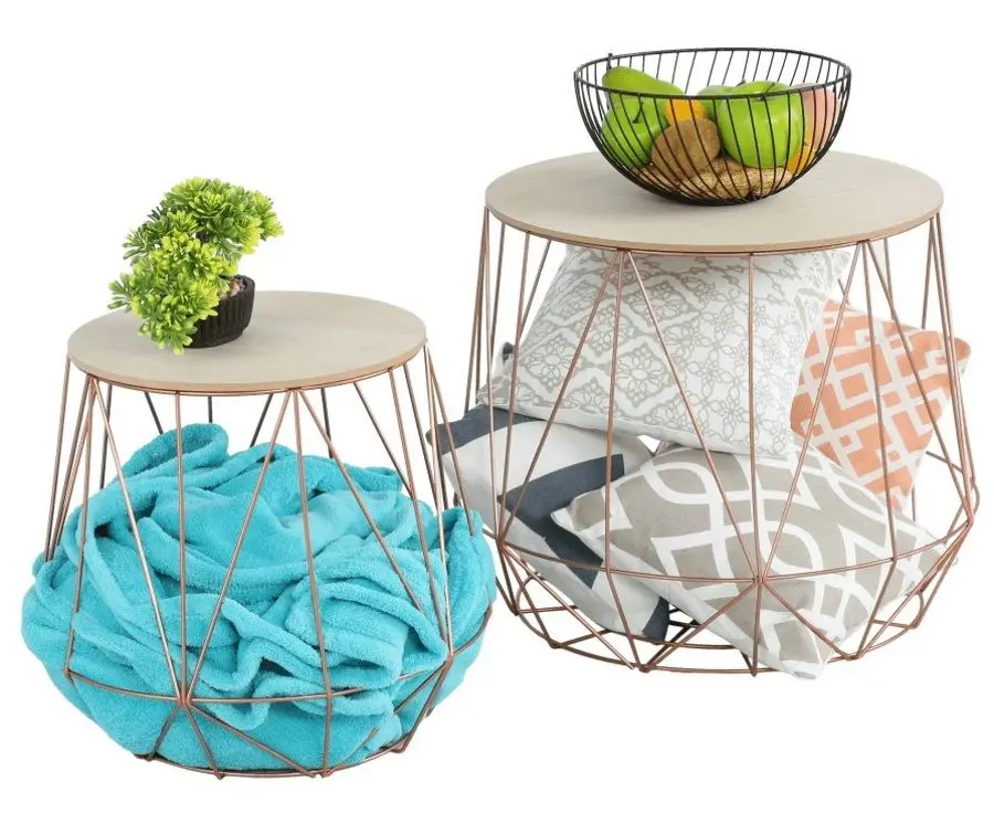 Набор журнальных столиков Mobhaus Dalux (Natural/Copper)