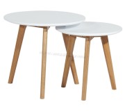 Set masute pentru reviste Mobhaus Malto New (White/Beech)